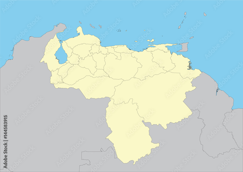 Obraz premium vector map of Venezuela