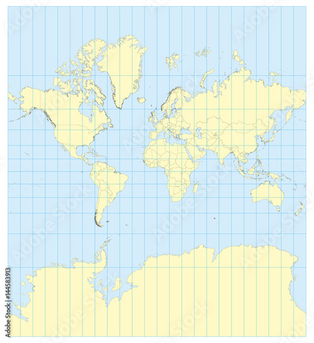 Map of the world Mercator