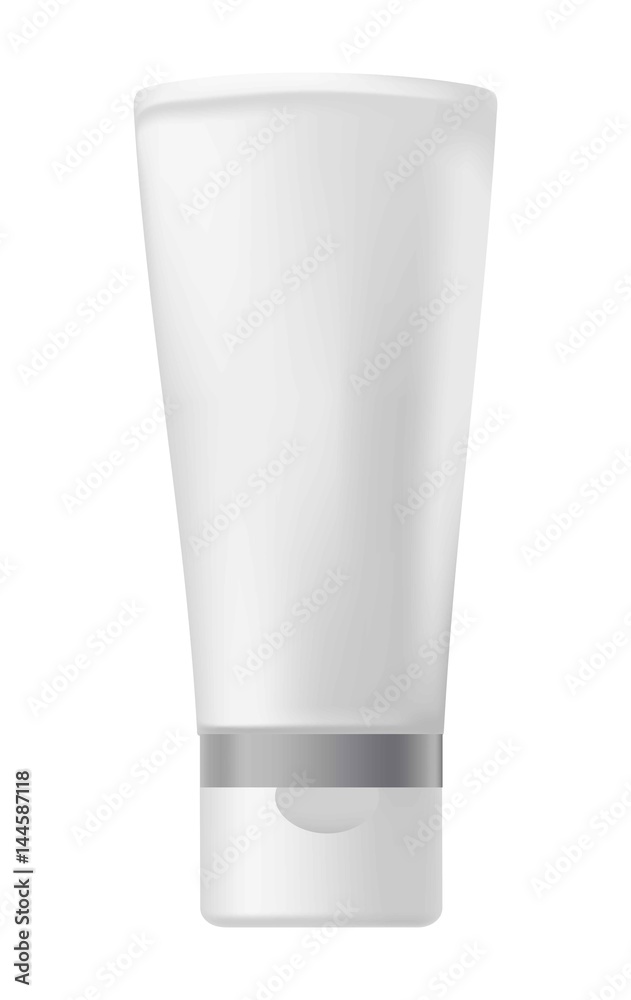 Blank beauty hygiene container isolated on white vector illustration. Blank beauty hygiene container isolated on white vector illustration.