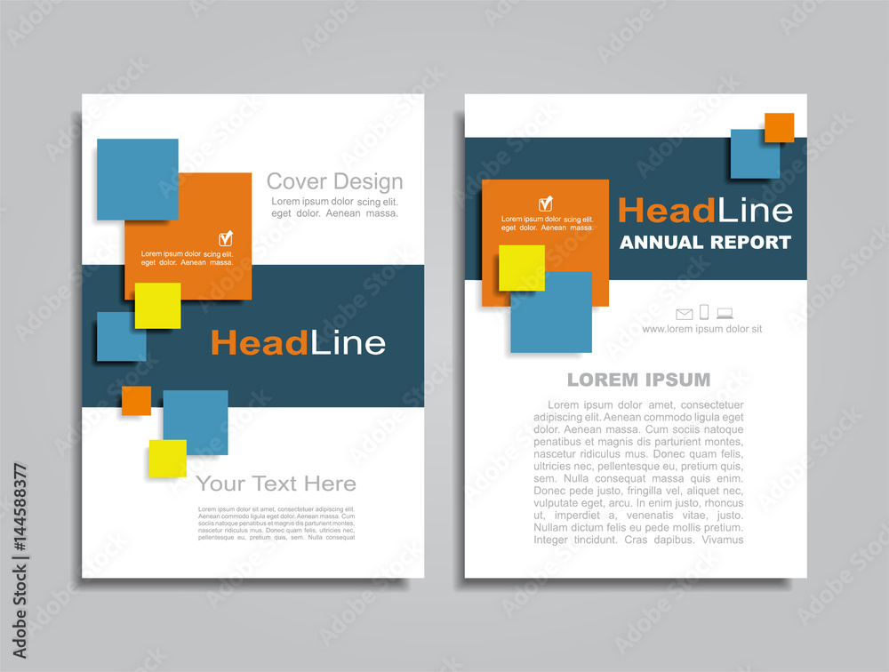 Brochure design layout with place for your data. Vector.
