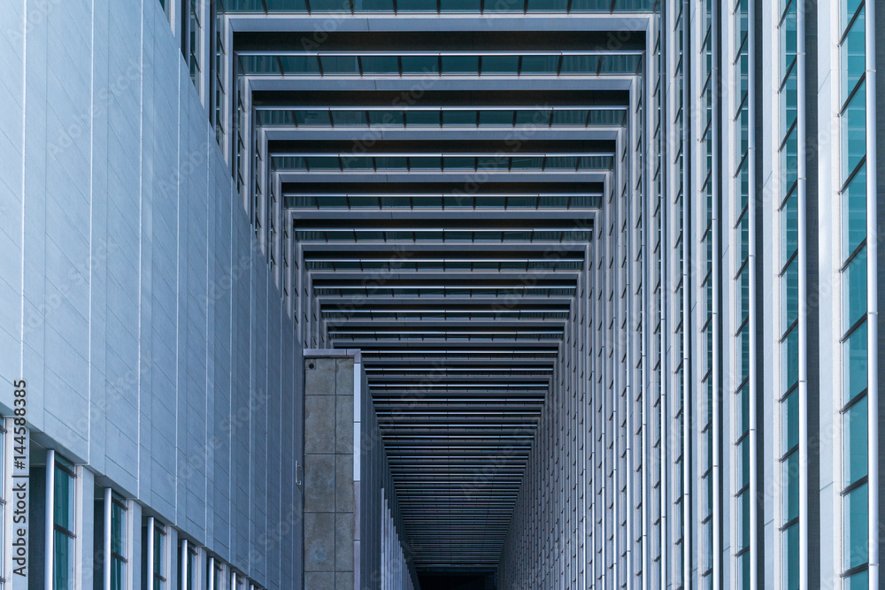 Fototapeta premium Top down view of modern tower apartment