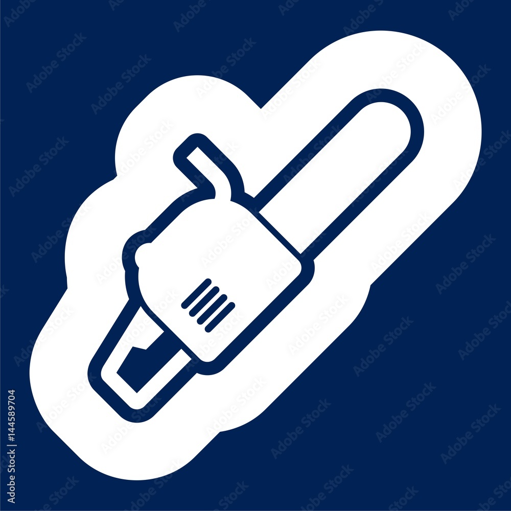 Chainsaw Icon Flat Graphic Design - Illustration Chainsaw Icon Flat Graphic Design - Illustration