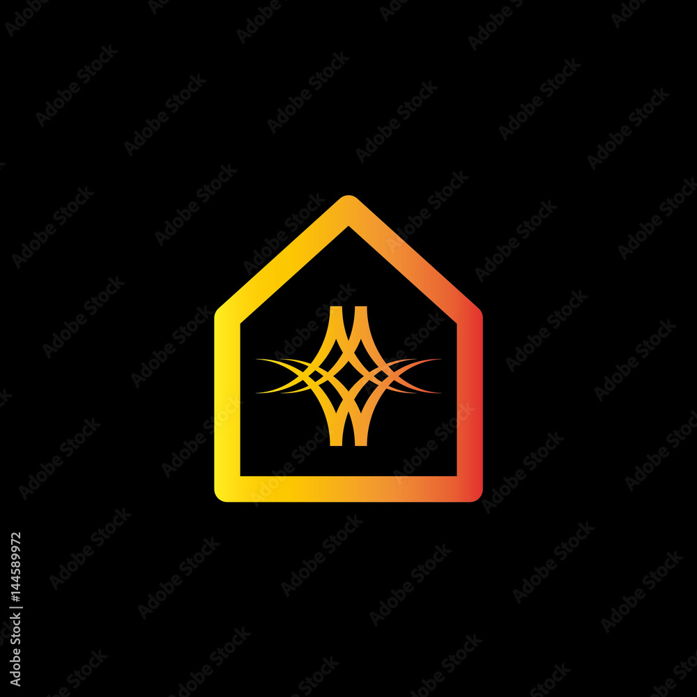 Naklejka premium MW letter stock logo design vector