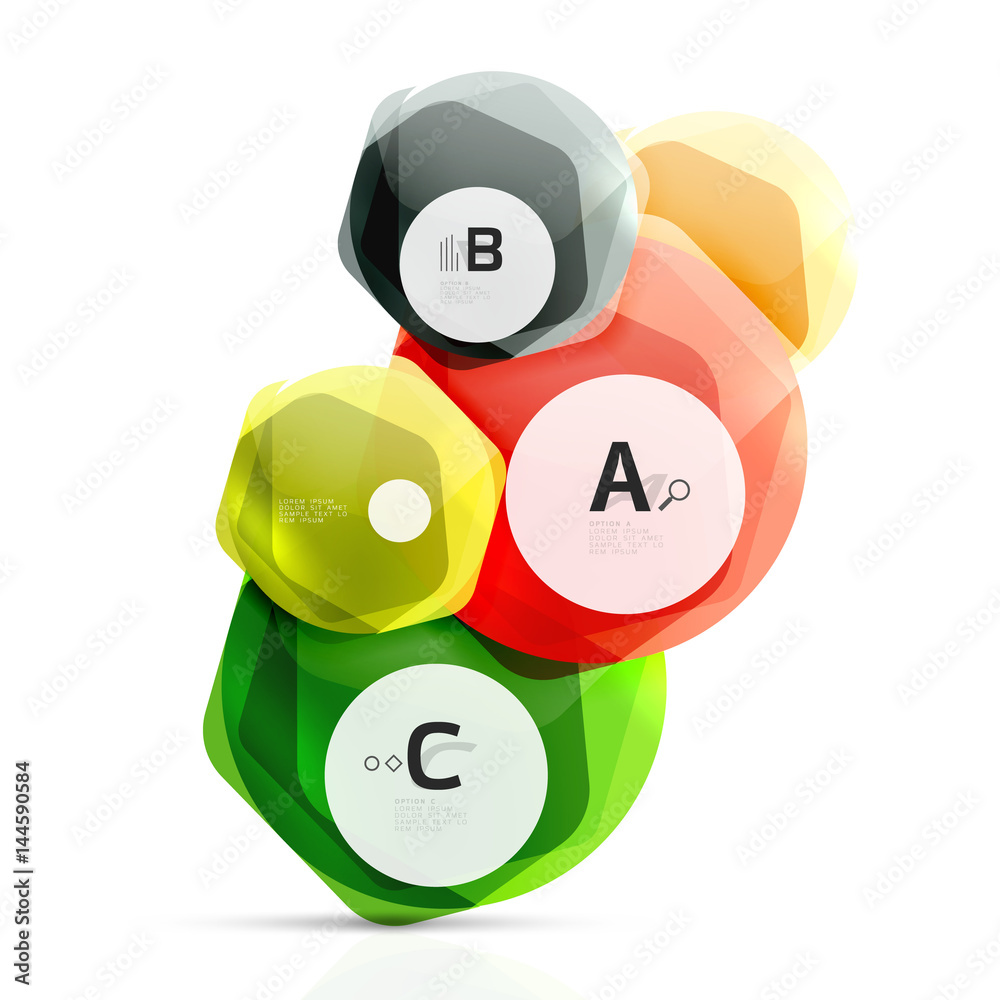 Glass glossy shiny hexagon web elements Glass glossy shiny hexagon web elements