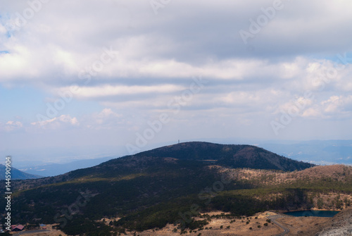 白鳥山と白紫池