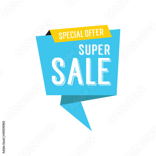 Super Sale Origami Speech Bubble