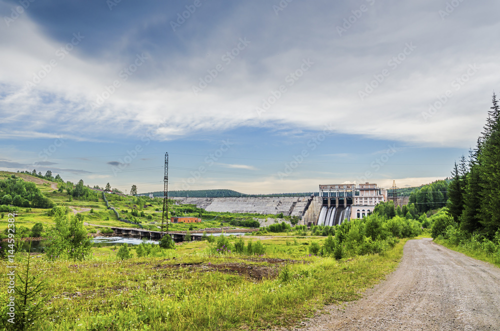 Summer industrial landscape