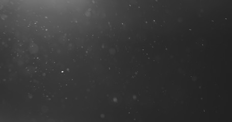 dust particles fly in the air over black background with light leak, 4k photo