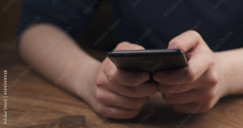 young female teen hands using smatphone sitting at the table closeup, 4k photo young female teen hands using smatphone sitting at the table closeup, 4k photo