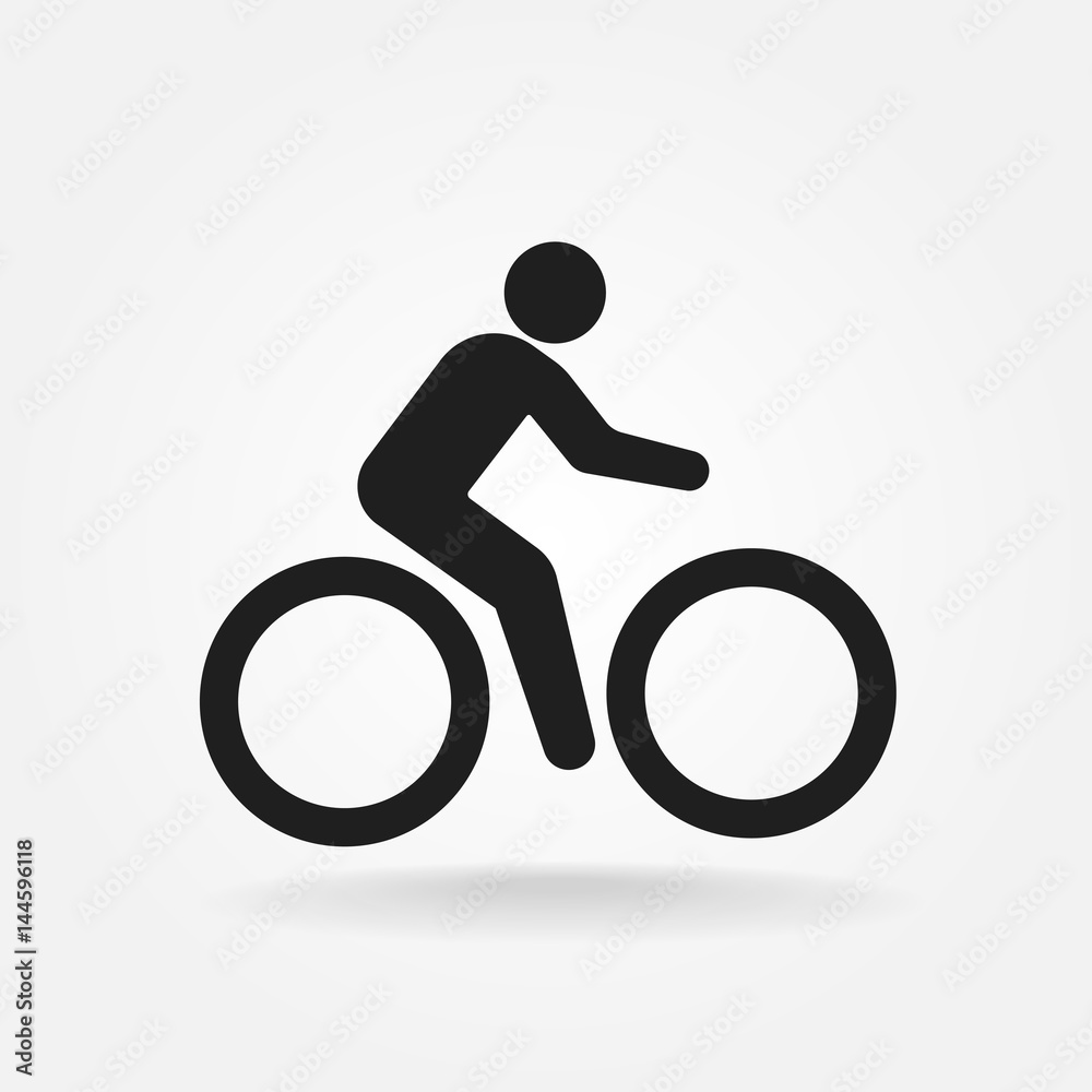 Obraz premium Cyclist icon, Bicyclist icon