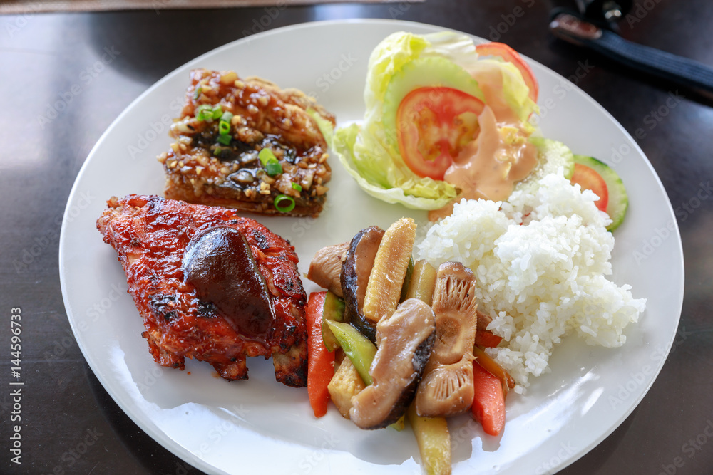 Dish of Mixed Buffet Philippines Style Food Dish of Mixed Buffet Philippines Style Food