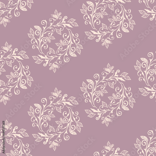 Vegetable seamless Paisley pattern. Vector abstract pattern of wreaths with items of Paisley, leaves and flowers.