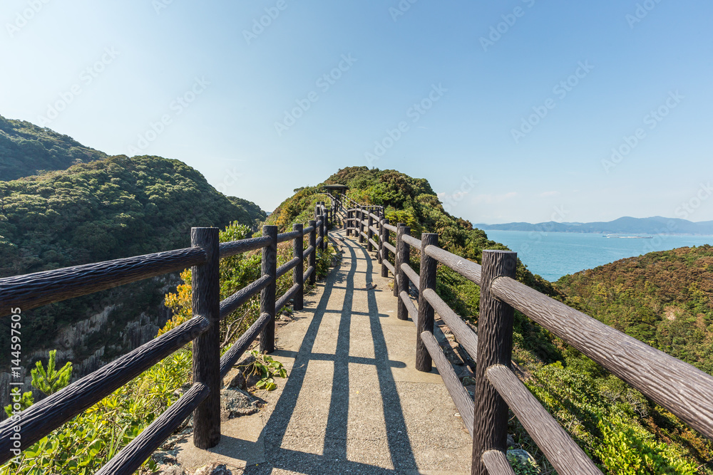 Beautiful coastline of Hyuga cape in Miyazaki, Kyushu.