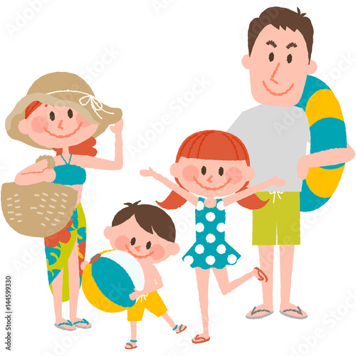 a family vacation on the beachfront