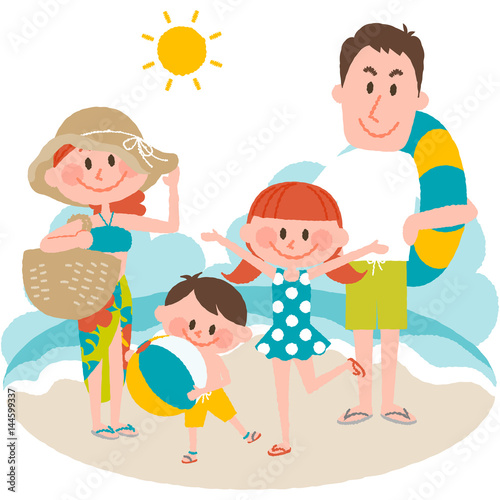 a family vacation on the beachfront