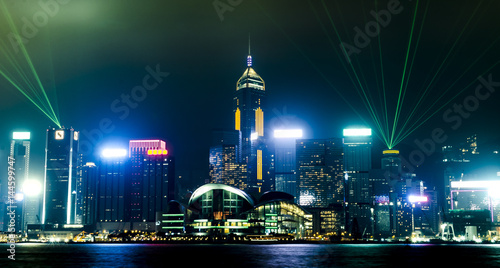 Canvas Print China_Hong_Kong_Skyline_Night