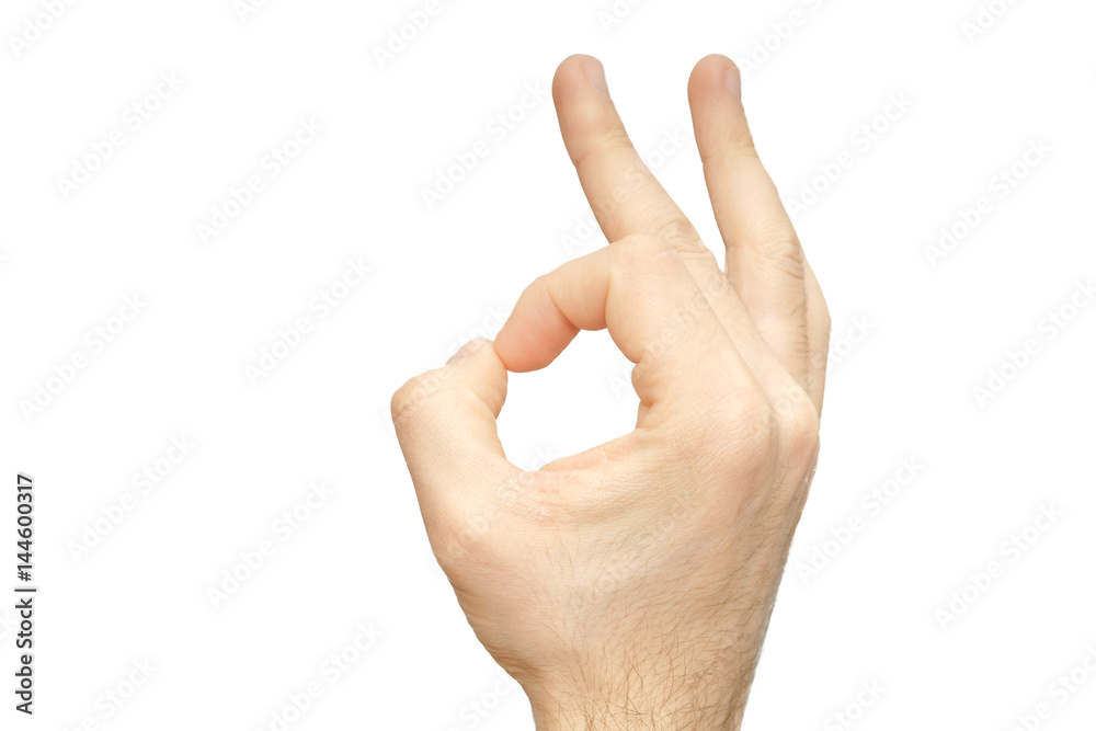 Okay wrist isolated communication sign Okay wrist isolated communication sign
