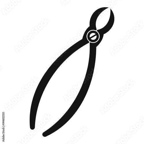 Tooth extraction instrument icon, simple style