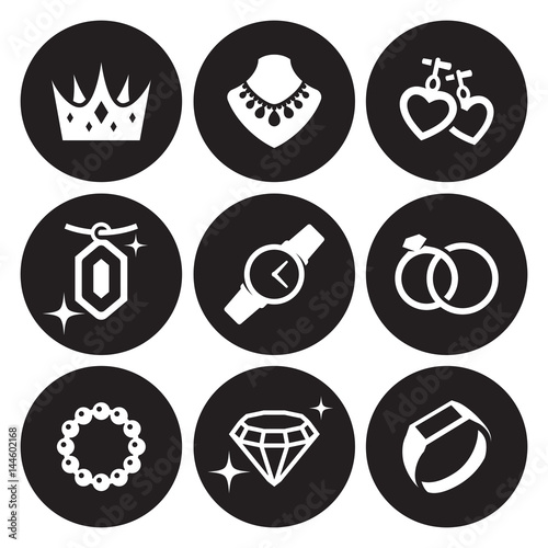 Jewelry icons set