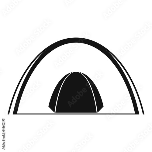 Camping dome tent icon, simple style