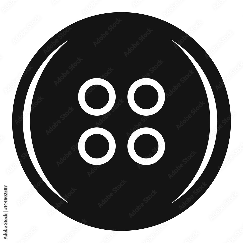 Plastic button icon, simple style Plastic button icon, simple style