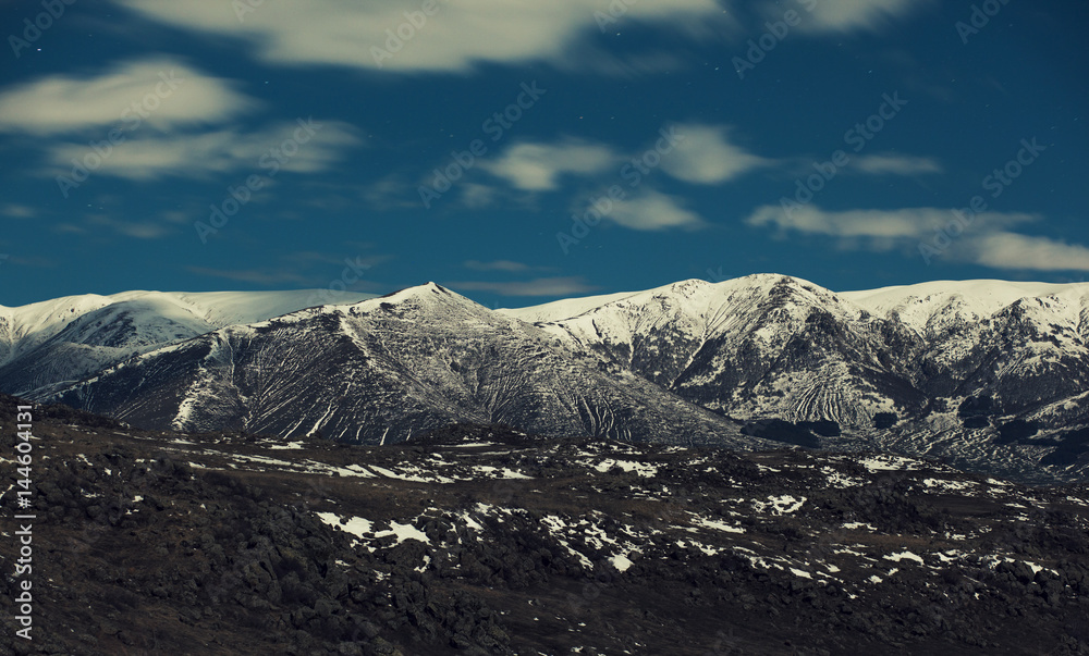 Aragats mountain at winter