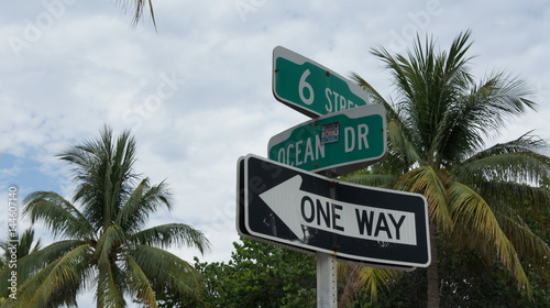 Ocean Drive sign Miami