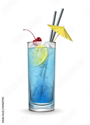 Blue lagoon cocktail