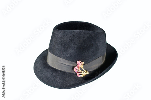 Ladies ' hat on a white background.