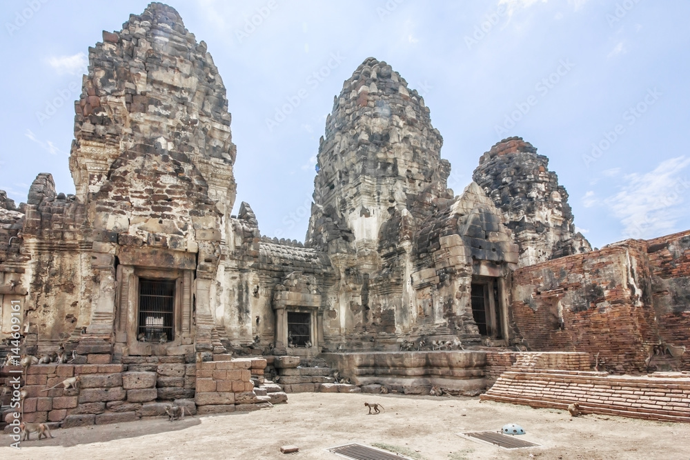 Archaeological site Phra Prang Sam Yot.