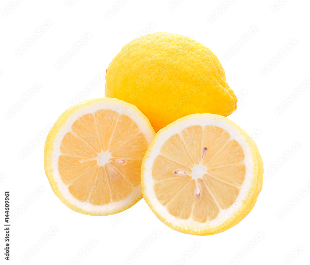 Lemons white background