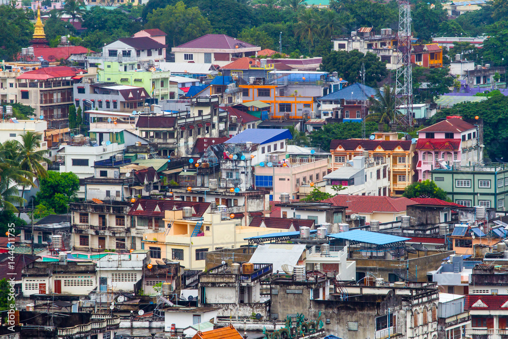 Top View of Ta Chi Lek City in Myanmar