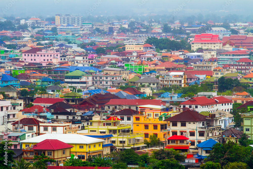 Top View of Ta Chi Lek City in Myanmar