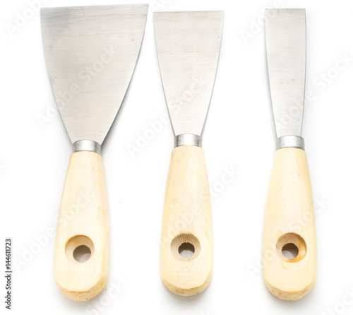 Putty Knifes on White background