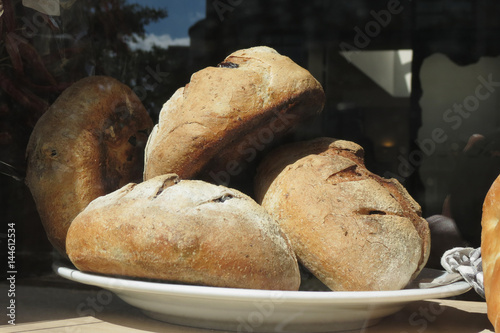 bread food in a dish