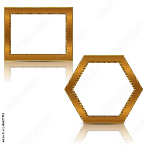 frames gold color with shadow