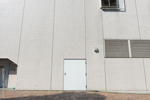 street wall background ,Industrial background, empty grunge urban street with warehouse brick wall