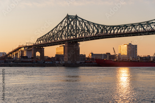 Jacques-Cartier Bridge and Saint-Lawrence River in Montreal