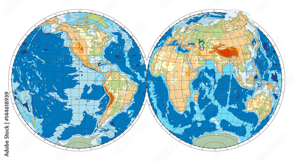 Fototapeta premium Hemisphere of Earth