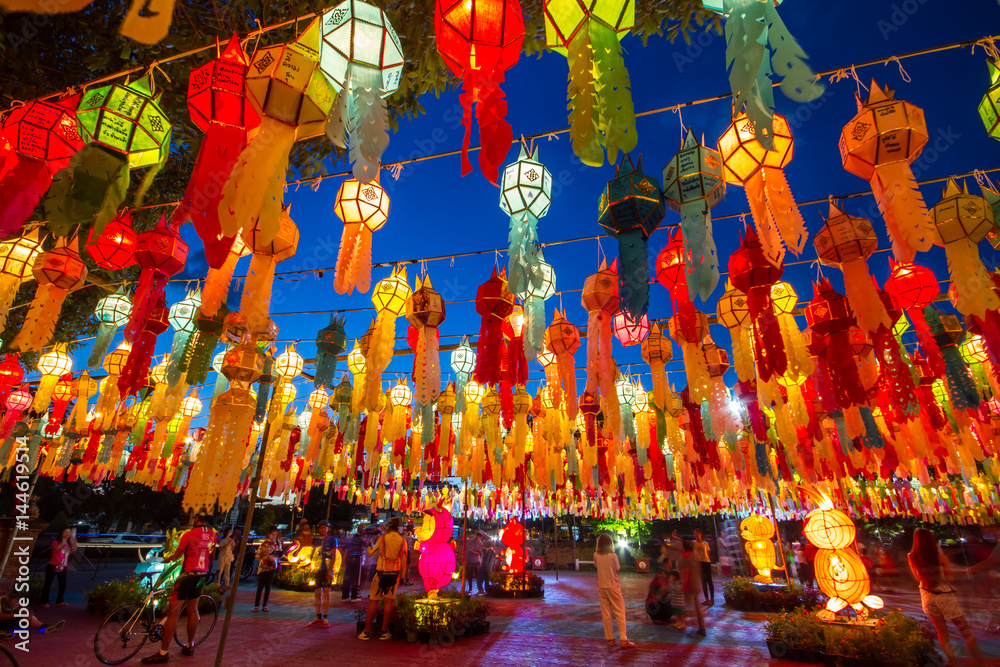 Lanna Lantern for Loy Krathong Festival in Northern Thailand