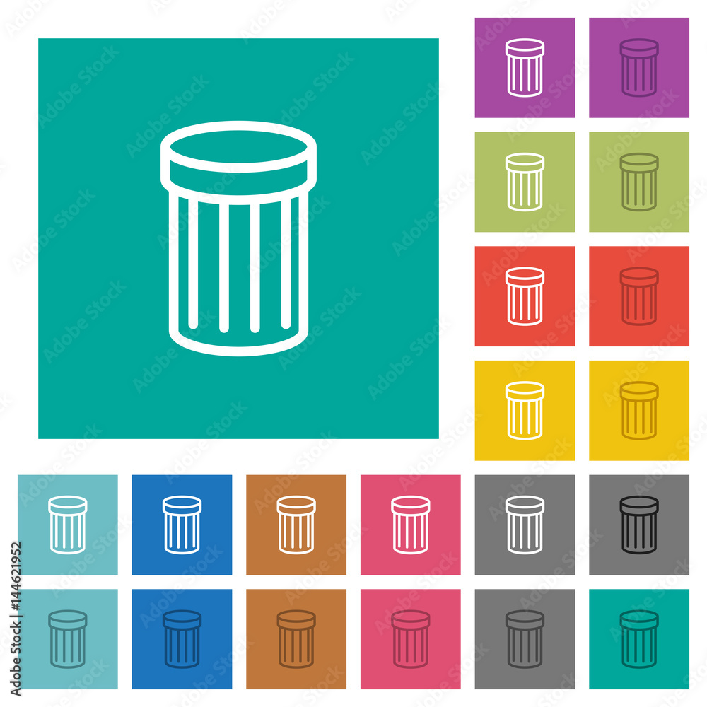 Delete square flat multi colored icons Delete square flat multi colored icons