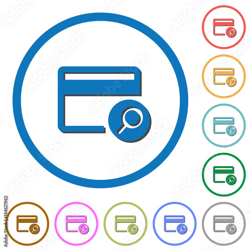 Find credit card icons with shadows and outlines