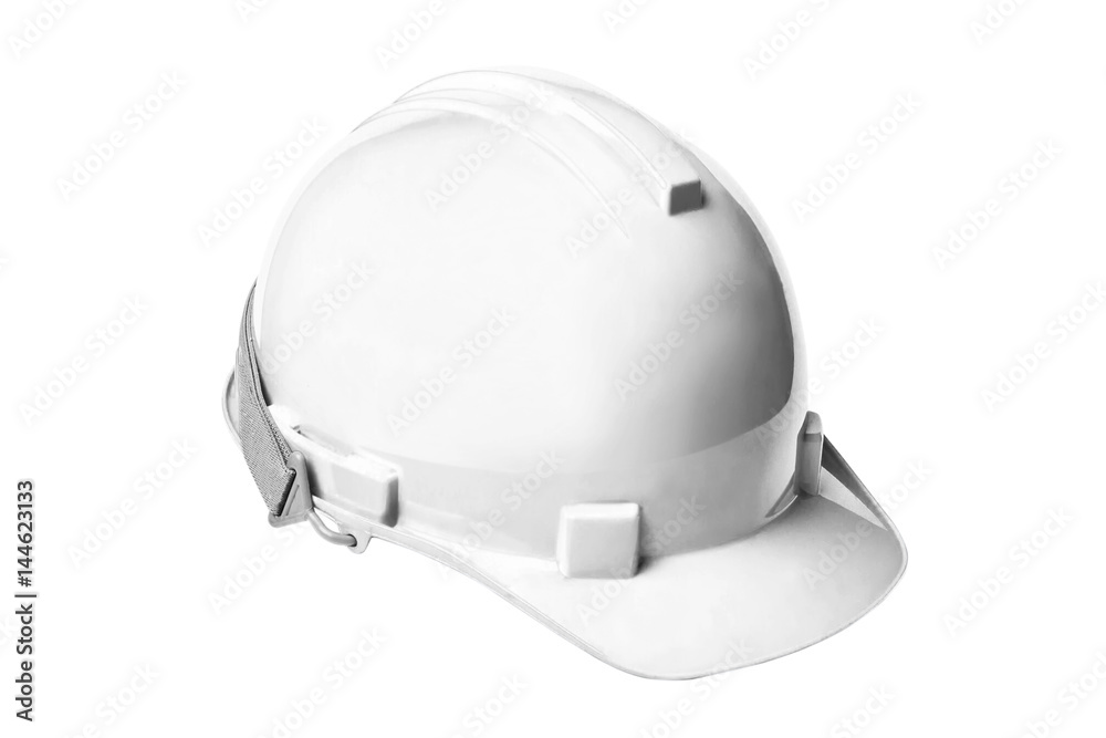Fototapeta premium White safety helmet isolate on white background