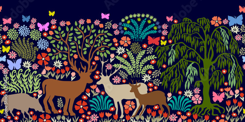 Night in the forest.