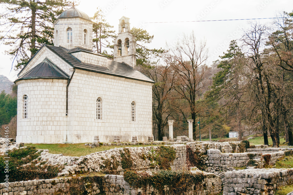 The oldest ancient building in Cetinje old town, The Vlaska Court Church, Montenegro.