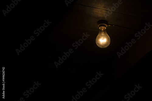 Wallpaper Mural close up of a tungsten lightbulb in wood house Torontodigital.ca