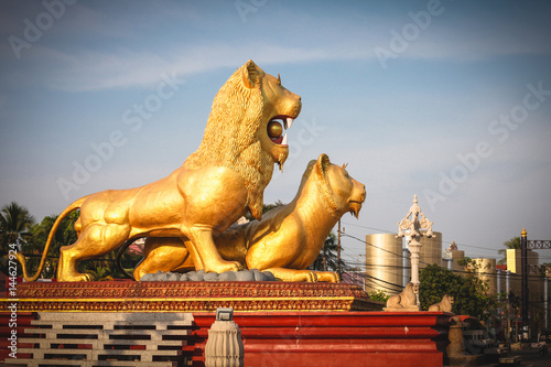 Sihanoukville Cambodia famous Lion Statue photo