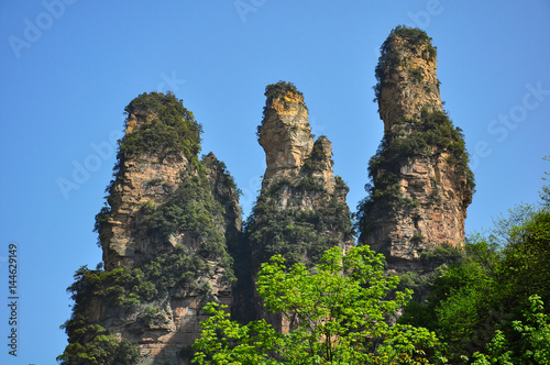 Quartz sandstone pillar in Zhangjiajie in China