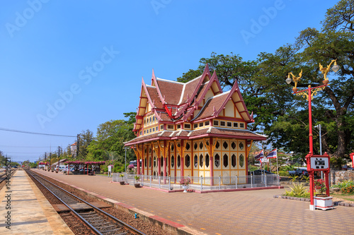 Royal pavilion at hua hin railway station, Prachuap Khiri Khan, Thailand