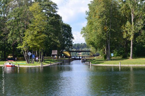 Śluza za Kanale Augustowskim/Sluice on Augustow Canal, Podlasie, Poland